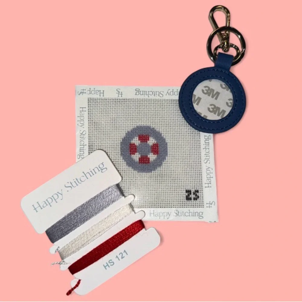 Needlepoint Key Fob Kit with Threads - Picture 2 of 3